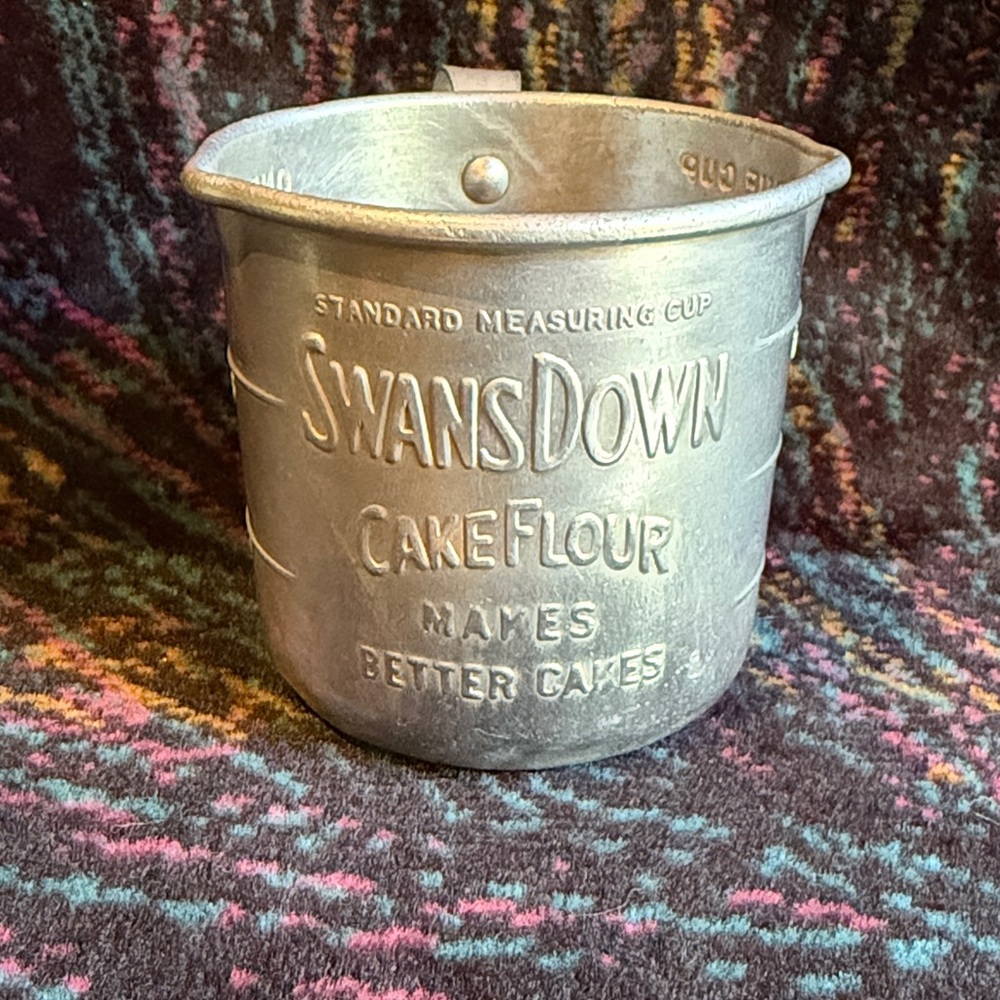 Vintage 30/40s Swans Down Cake Flour Aluminium Measuring Cup